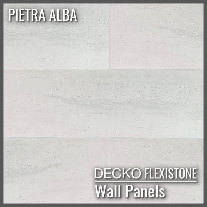 DECKO Flexistone Wall Panels - PIETRA ALBA - Box of 16 Panels 900x300mm