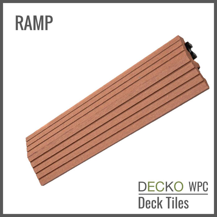 Wholesale: Box of 50 Ramp Edges for DECKO WPC Premium Tiles - Select Colour - Add-on only to full pallet orders (Price/Box)