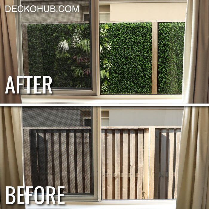 Wholesale: Box of 5 DECKO VERDURE 1000mm x 1000mm Green Wall Panels - TROPICAL - FOB Shanghai. MOQ 10 Boxes = 1 Pallet (Price/Box)