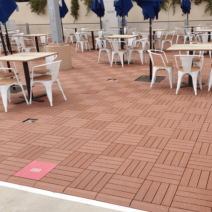 Wholesale: Box of 11 DECKO Premium WPC Tiles - Select Colour - FOB Shanghai, MOQ is 1 pallet = 84 boxes (Price/Box)