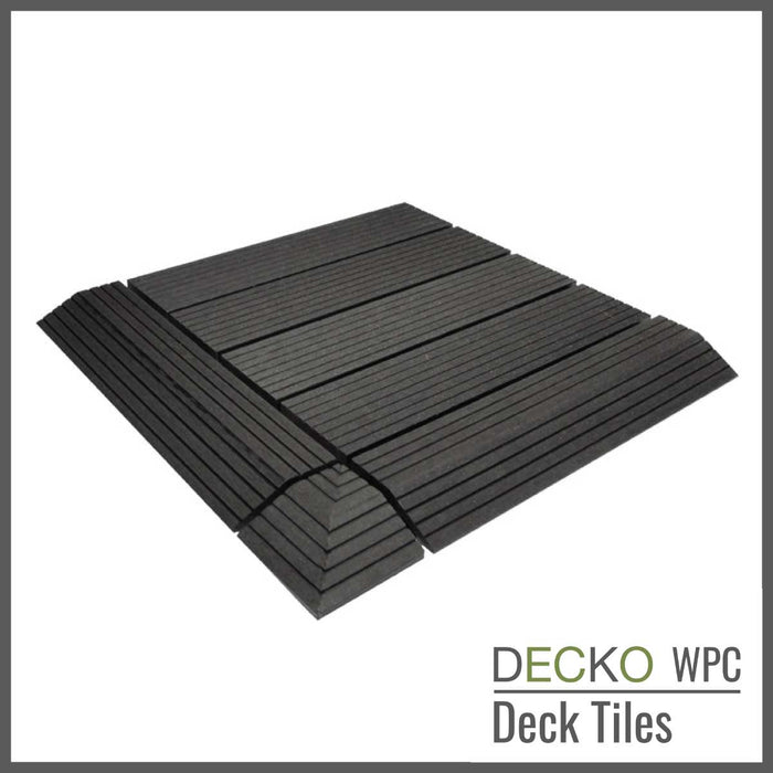 Wholesale: Box of 100 Corner Pieces for DECKO WPC Premium Tiles - Select Colour - Add-on only to full pallet orders (Price/Box)