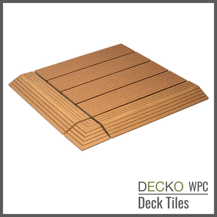 Wholesale: Box of 100 Corner Pieces for DECKO WPC Premium Tiles - Select Colour - Add-on only to full pallet orders (Price/Box)