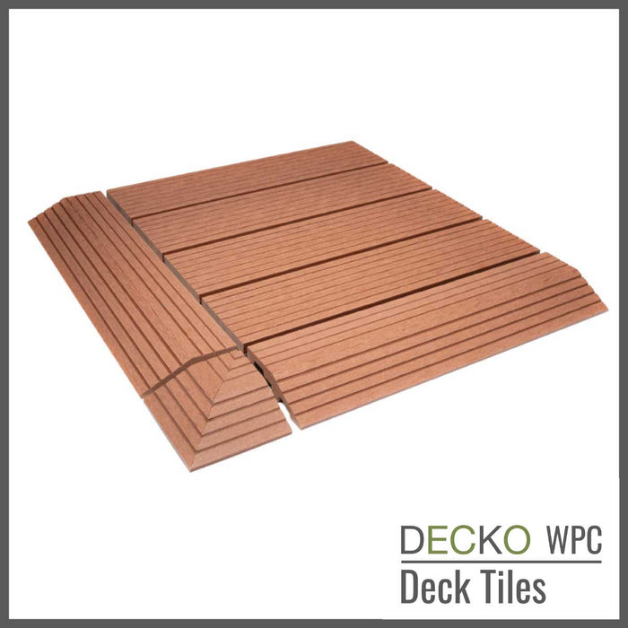 Wholesale: Box of 100 Corner Pieces for DECKO WPC Premium Tiles - Select Colour - Add-on only to full pallet orders (Price/Box)