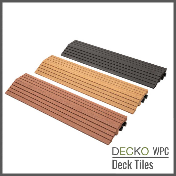 Wholesale: Box of 50 Ramp Edges for DECKO WPC Premium Tiles - Select Colour - Add-on only to full pallet orders (Price/Box)