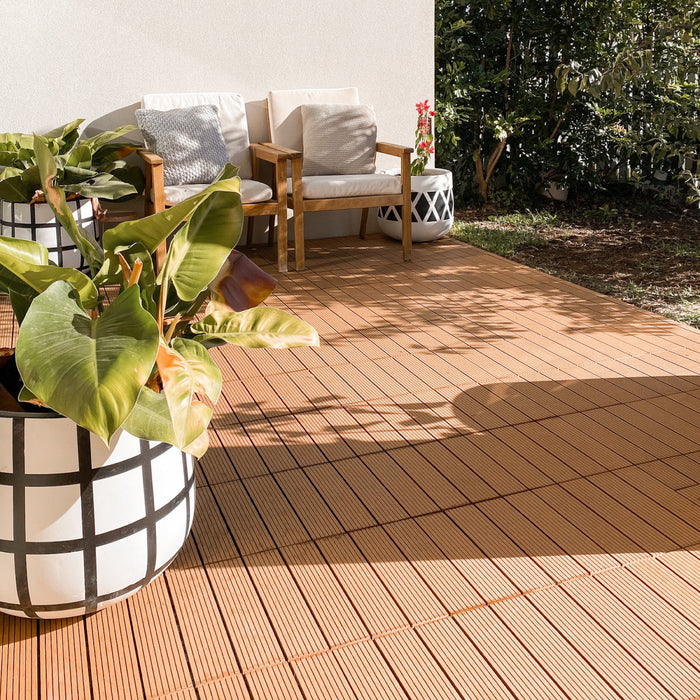 Wholesale: Box of 11 DECKO Premium WPC Tiles - Select Colour - FOB Shanghai, MOQ is 1 pallet = 84 boxes (Price/Box)