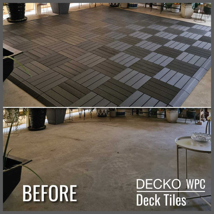 Wholesale: Box of 100 Corner Pieces for DECKO WPC Premium Tiles - Select Colour - Add-on only to full pallet orders (Price/Box)