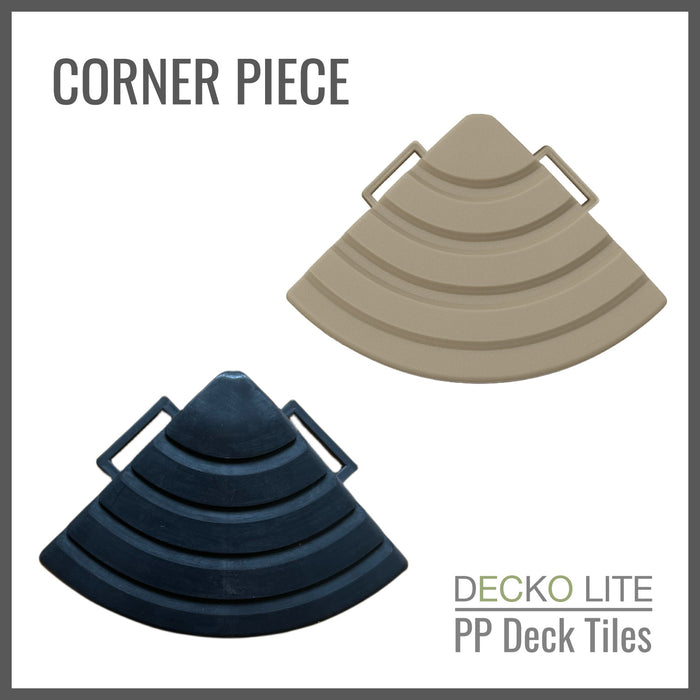 Wholesale: Box of 170 Corner Ramp Edges for DECKO Lite PP Deck Tiles - Choose Colour - Add-on only to full pallet orders (Price/Box)