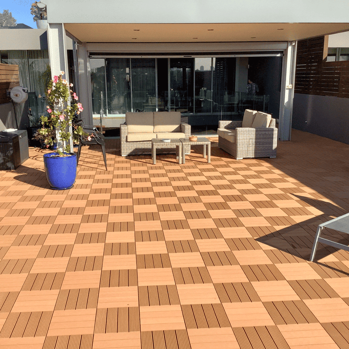 Wholesale: Box of 11 DECKO Premium WPC Tiles - Select Colour - FOB Shanghai, MOQ is 1 pallet = 84 boxes (Price/Box)