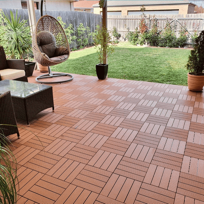 Wholesale: Box of 11 DECKO Premium WPC Tiles - Select Colour - FOB Shanghai, MOQ is 1 pallet = 84 boxes (Price/Box)