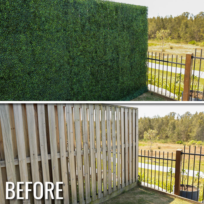 Wholesale: Box of 24 DECKO VERDURE 500mm x 500mm Green Wall Panels - EVERGREEN - FOB Shanghai. MOQ 1 Pallet = 12 boxes (Price/Box) (Copy)
