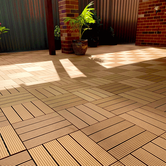 Wholesale: Box of 11 DECKO Premium WPC Tiles - Select Colour - FOB Shanghai, MOQ is 1 pallet = 84 boxes (Price/Box)