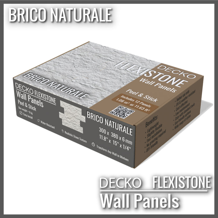 Wholesale: DECKO Flexistone Wall Panels - Box of 12: BRICO NATURALE panels - FOB Shanghai. MOQ 1 Pallet = 90 boxes (Price/Box)