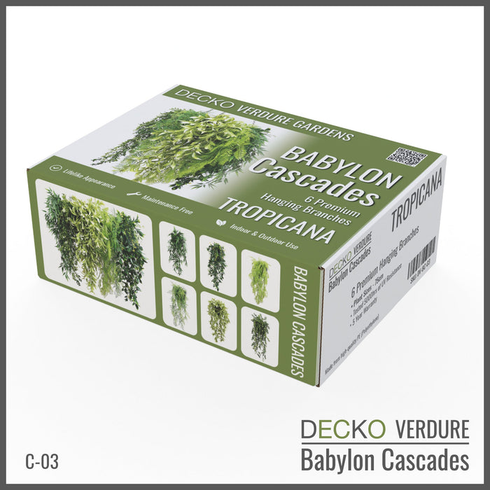 Wholesale: Box of DECKO Verdure Babylon Cascades - TROPICANA - FOB Shanghai. MOQ 1 Pallet = 90 boxes (Price/Box)