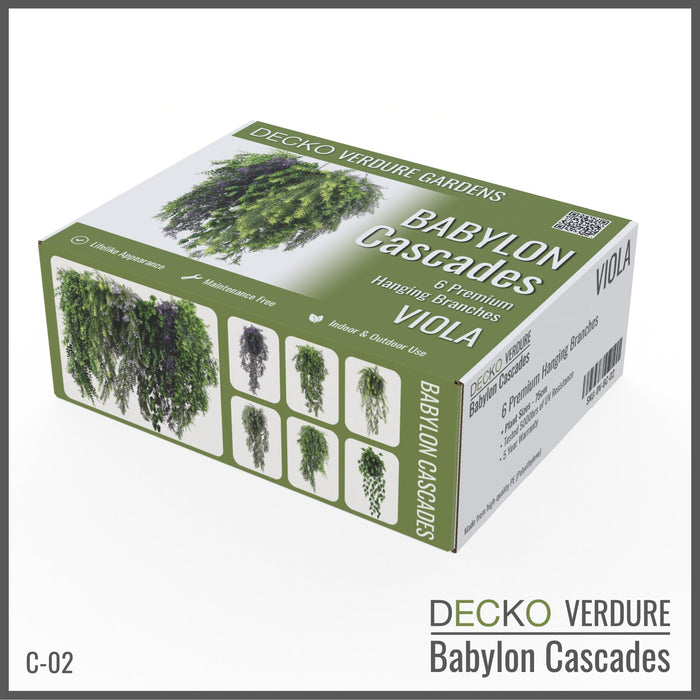 Wholesale: Box of DECKO Verdure Babylon Cascades - VIOLA - FOB Shanghai. MOQ 1 Pallet = 90 boxes (Price/Box)