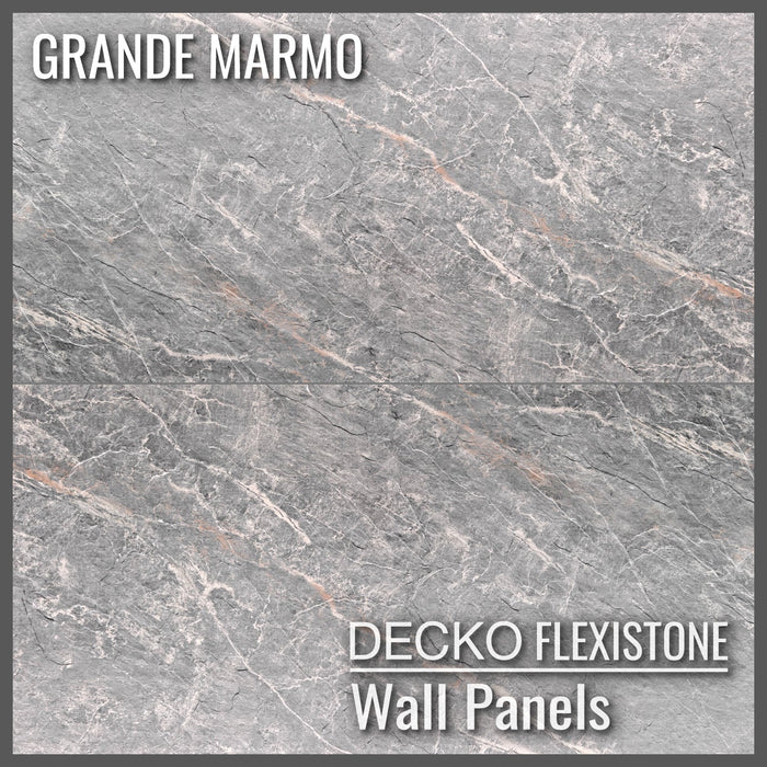 DECKO Flexistone Wall Panels - GRANDE MARMO - Box of 5 1200x600mm Panels