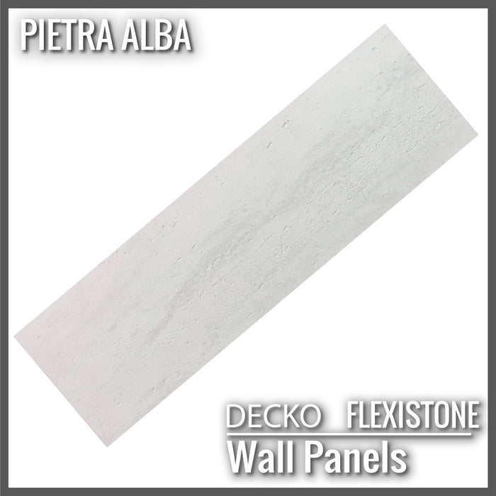 DECKO Flexistone Wall Panels - PIETRA ALBA - Box of 16 Panels 900x300mm