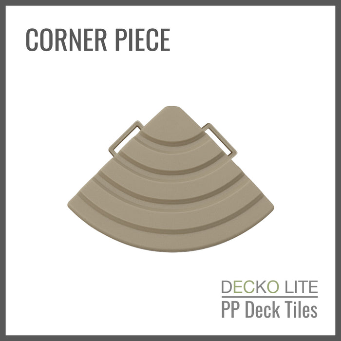 Wholesale: Box of 170 Corner Ramp Edges for DECKO Lite PP Deck Tiles - Choose Colour - Add-on only to full pallet orders (Price/Box)