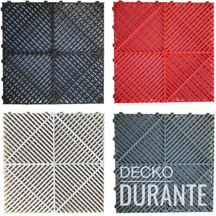 Wholesale: Box of 30 DECKO DURANTE Garage Tiles - Select Colour - FOB Qingdao, MOQ is 1 pallet = 24 boxes (Price/Box)