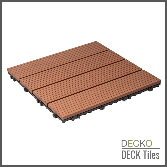Wholesale: Box of 11 DECKO Premium WPC Tiles - Select Colour - FOB Shanghai, MOQ is 1 pallet = 84 boxes (Price/Box)