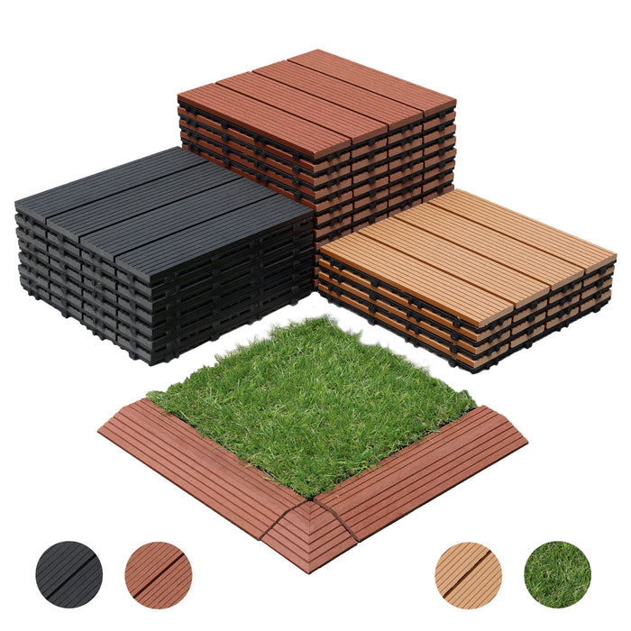 Wholesale: Box of 11 DECKO Premium WPC Tiles - Select Colour - FOB Shanghai, MOQ is 1 pallet = 84 boxes (Price/Box)