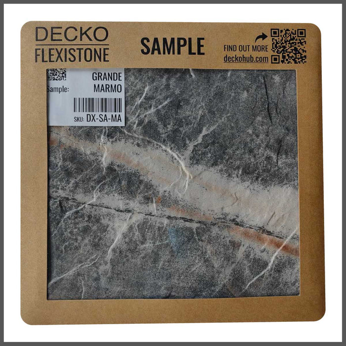 DECKO Flexistone Wall Panels - GRANDE MARMO - Box of 5 1200x600mm Panels