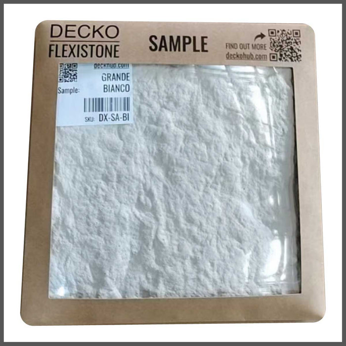 DECKO Flexistone Wall Panels - GRANDE BIANCA - Box of 5 panels 1200x600mm