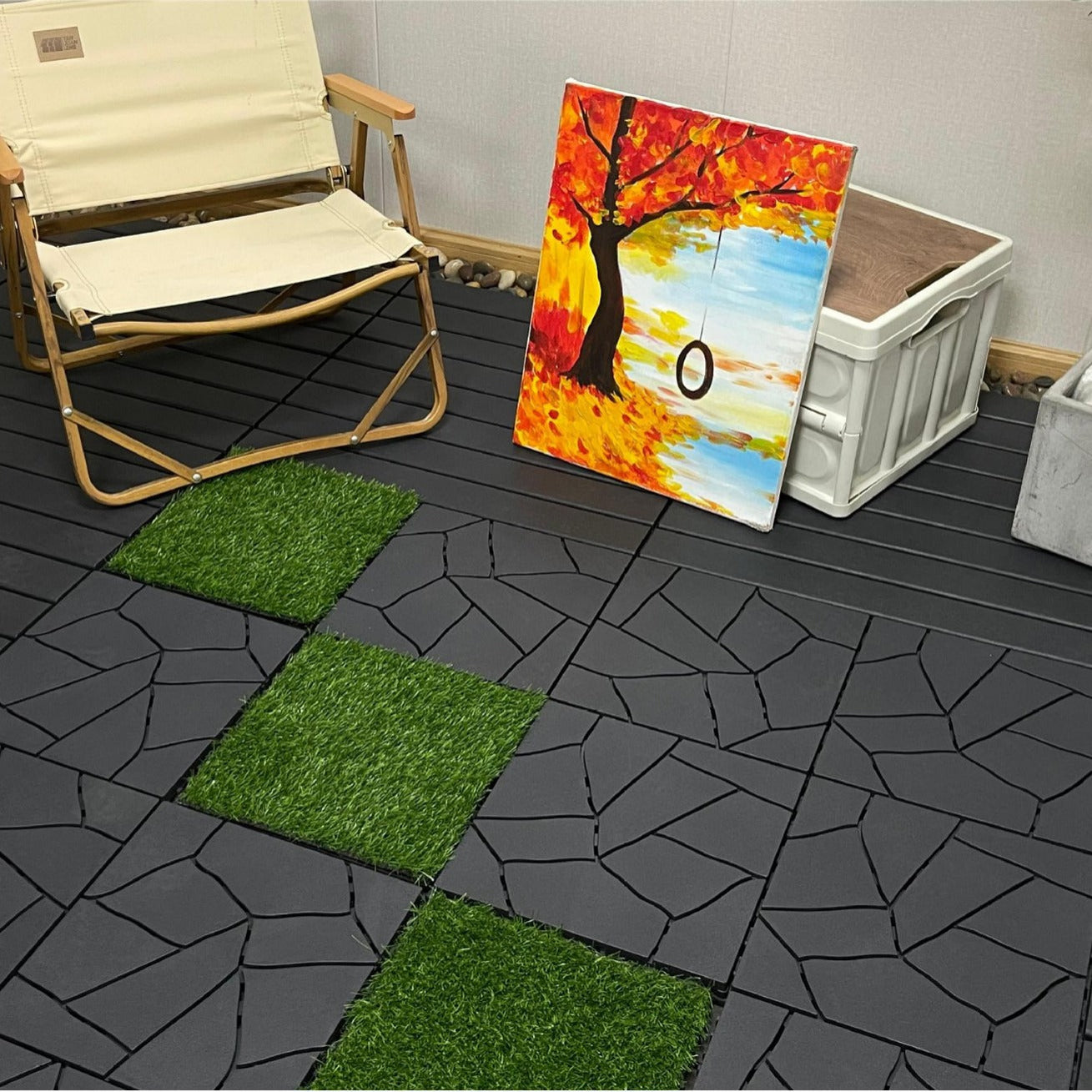 Decko Background DECKO Premium Tiles - CHARCOAL (One Piece) — DECKO GLOBAL