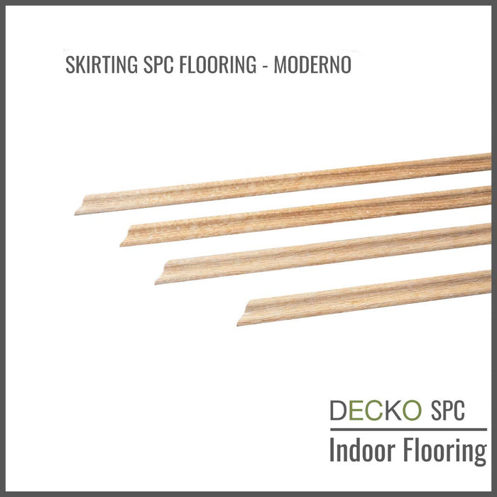Wholesale: Box of 25 Skirting Pieces matching DECKOO SPC Flooring - Choose Color - Add-on only to full pallet orders (Price/Box)