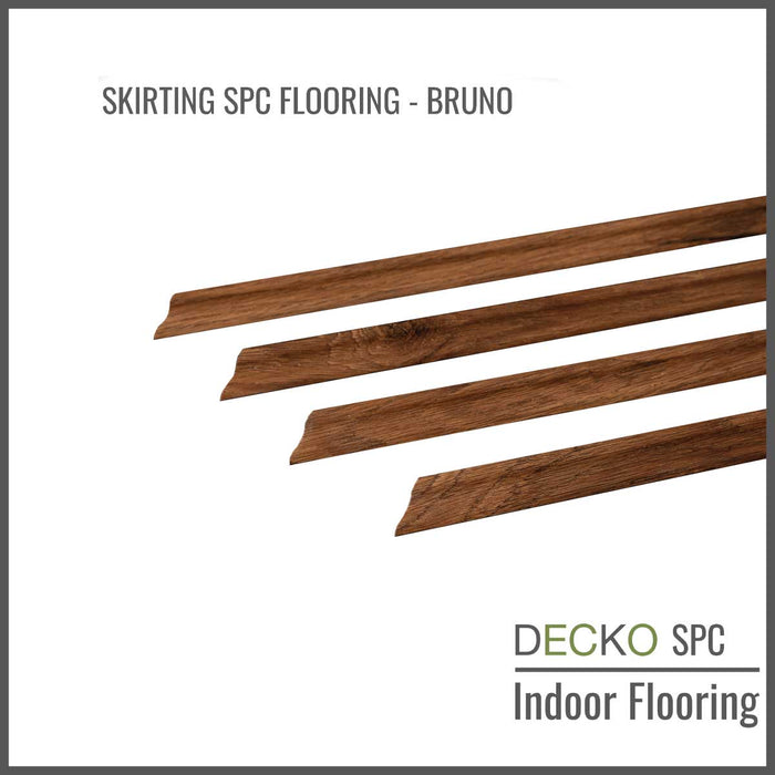 Wholesale: Box of 25 Skirting Pieces matching DECKOO SPC Flooring - Choose Color - Add-on only to full pallet orders (Price/Box)