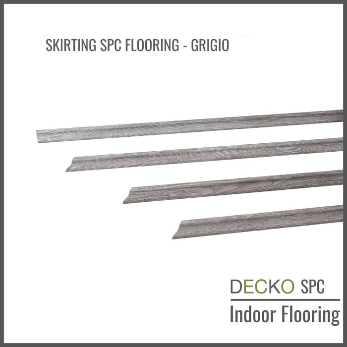 Wholesale: Box of 25 Skirting Pieces matching DECKOO SPC Flooring - Choose Color - Add-on only to full pallet orders (Price/Box)