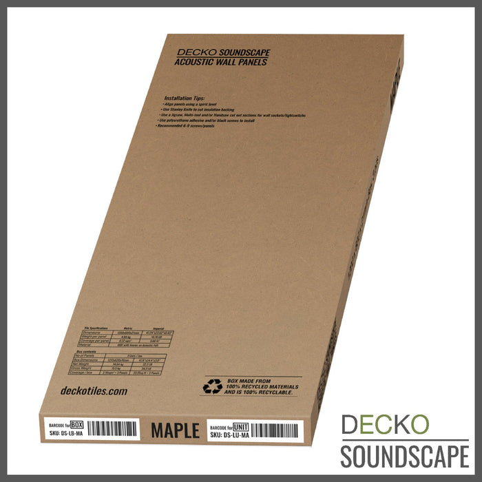Wholesale: DECKO SOUNDSCAPE Acoustic Wall Panels - Choose Colour & Size - FOB Qingdao, MOQ = 1 Pallet, Price/Box