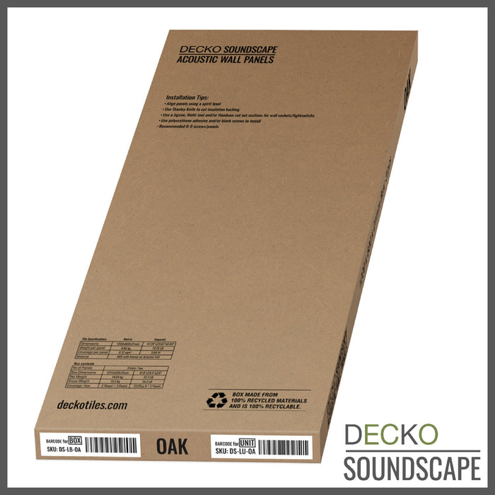 Wholesale: DECKO SOUNDSCAPE Acoustic Wall Panels - Choose Colour & Size - FOB Qingdao, MOQ = 1 Pallet, Price/Box