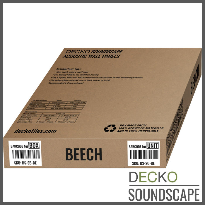 Wholesale: DECKO SOUNDSCAPE Acoustic Wall Panels - Choose Colour & Size - FOB Qingdao, MOQ = 1 Pallet, Price/Box