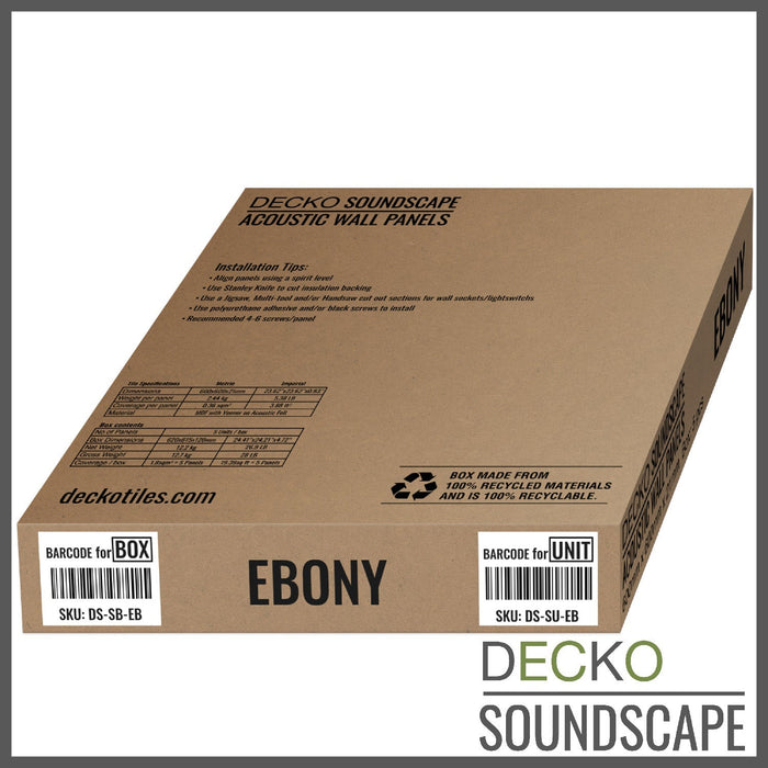 Wholesale: DECKO SOUNDSCAPE Acoustic Wall Panels - Choose Colour & Size - FOB Qingdao, MOQ = 1 Pallet, Price/Box