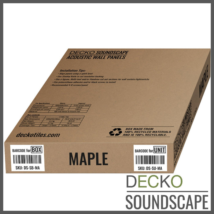 Wholesale: DECKO SOUNDSCAPE Acoustic Wall Panels - Choose Colour & Size - FOB Qingdao, MOQ = 1 Pallet, Price/Box