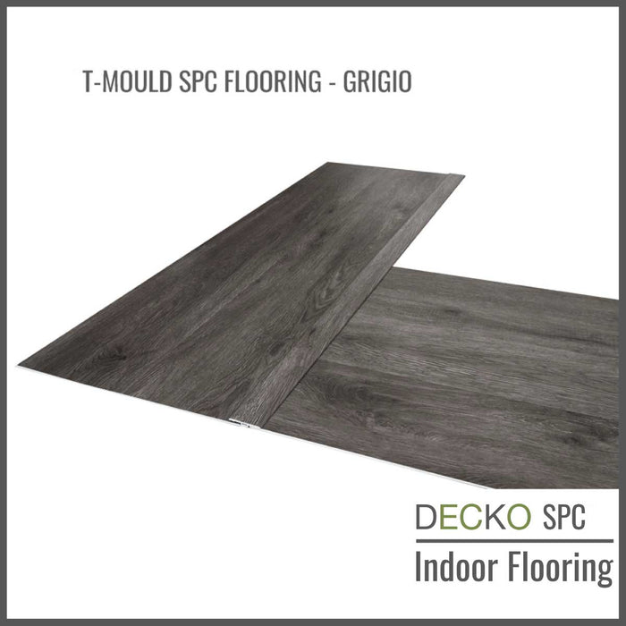 Wholesale: Box of 25 T-moulds for DECKO SPC Indoor Flooring - Choose Color - Add-on only to full pallet orders (Price/Box)