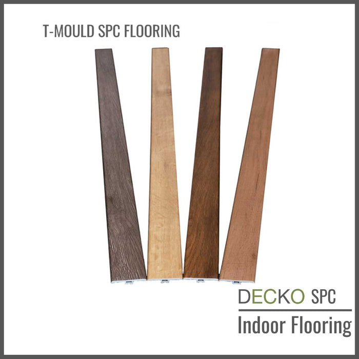 Wholesale: Box of 25 T-moulds for DECKO SPC Indoor Flooring - Choose Color - Add-on only to full pallet orders (Price/Box)