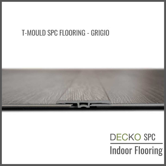 Wholesale: Box of 25 T-moulds for DECKO SPC Indoor Flooring - Choose Color - Add-on only to full pallet orders (Price/Box)