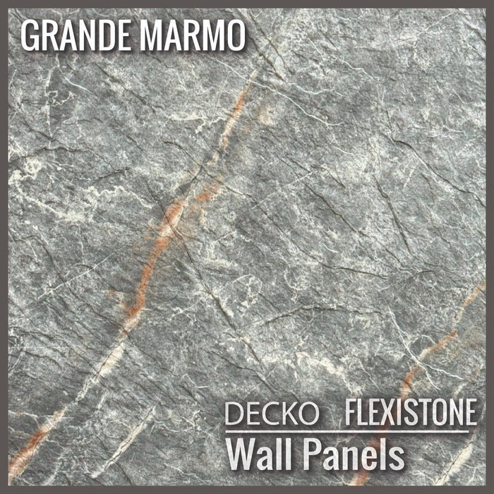 DECKO Flexistone Wall Panels - GRANDE MARMO - Box of 5 1200x600mm Panels